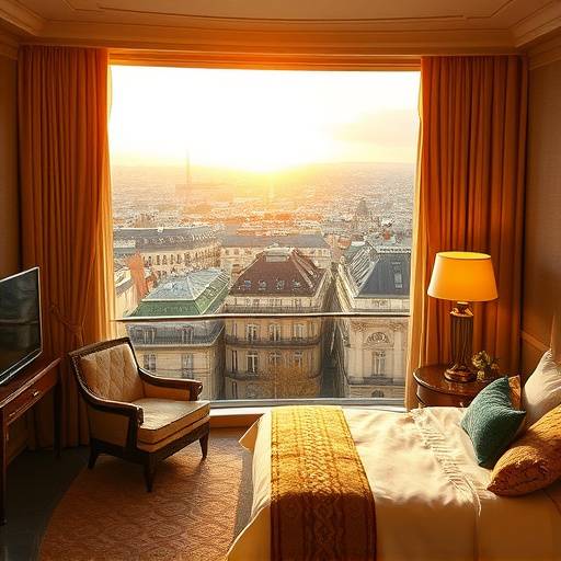 Capture d'√©cran d'une vid√©o promotionnelle de l'H√¥tel Ritz Paris, montrant des chambres luxueuses, des services exclusifs et des vues imprenables sur la ville.